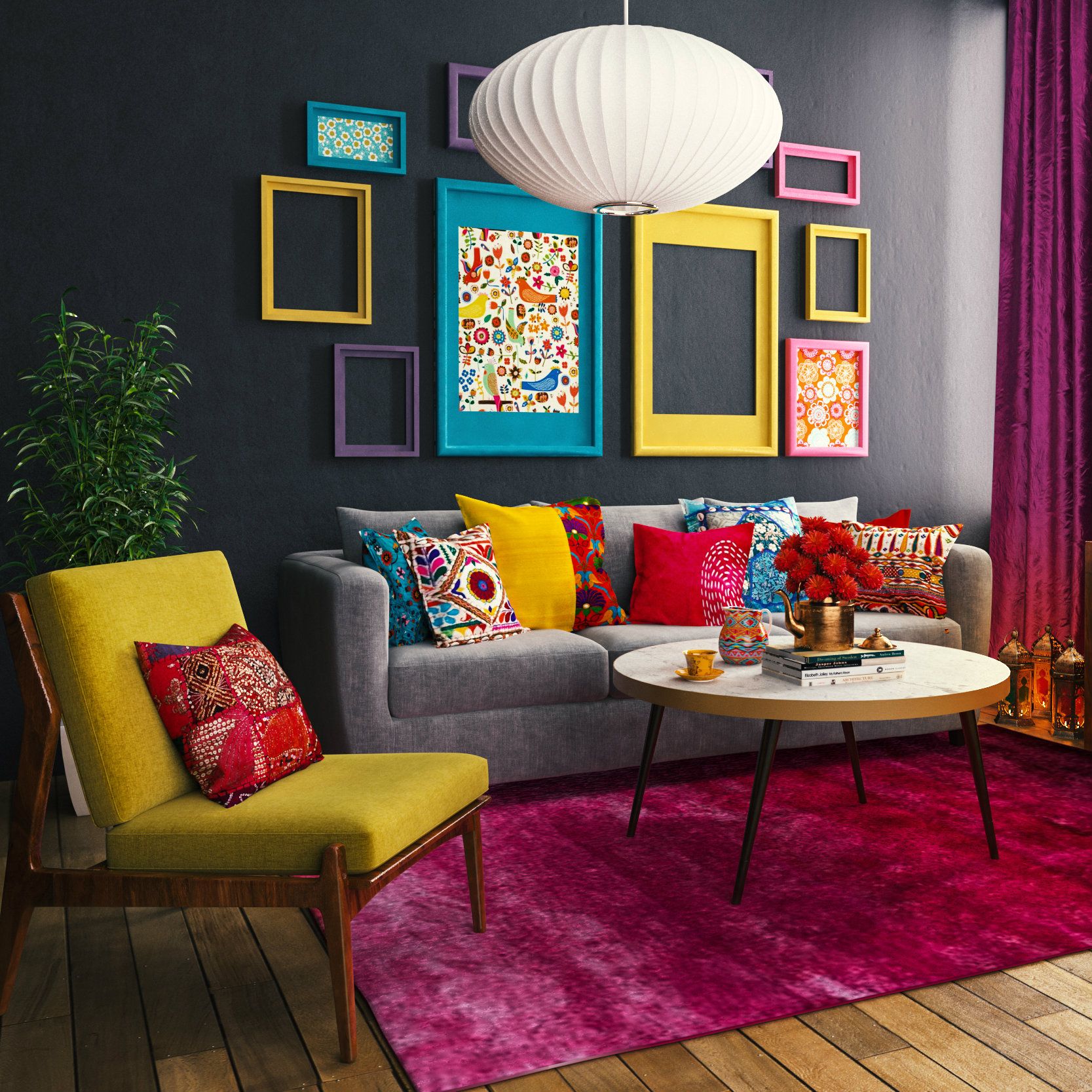 7 Colorful Living Rooms