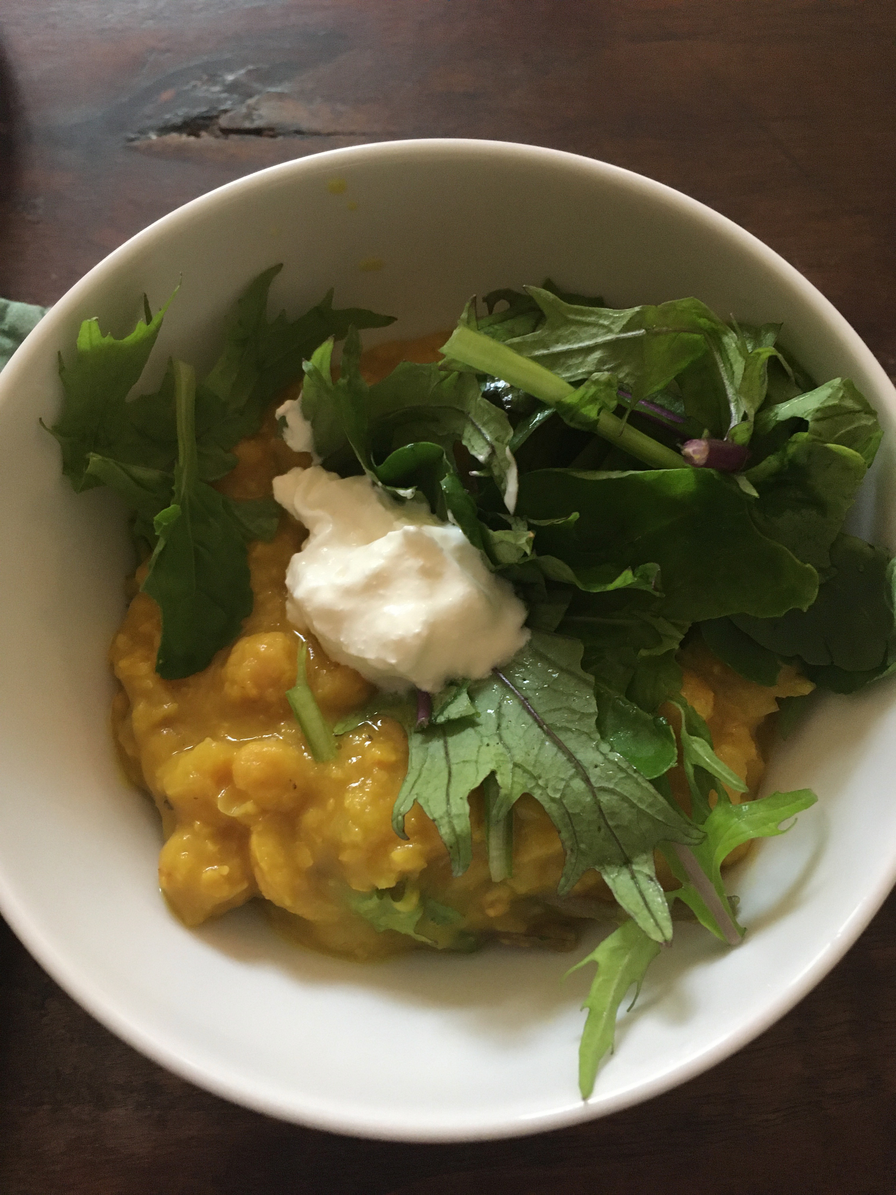 Cooking at Home - Coconut and Turmeric Chickpeas